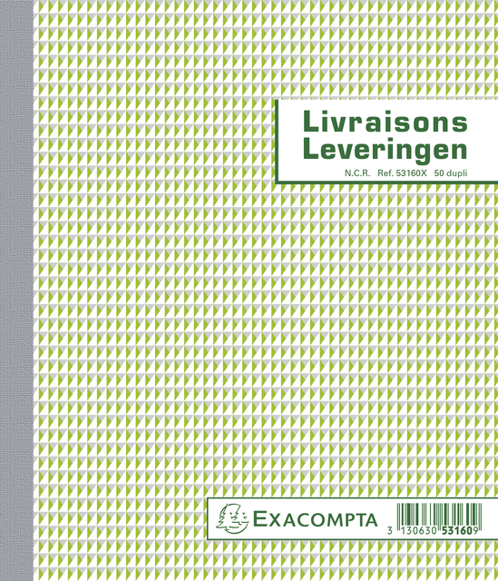 Kasboek Exacompta Manifold leveringen dupli 50vel NL FR