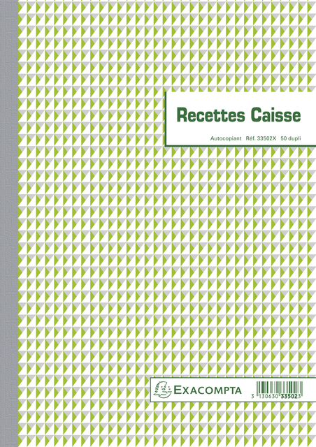 Carnet Recettes Exacompta 29,7x21cm 50 feuilles autocopiantes FR