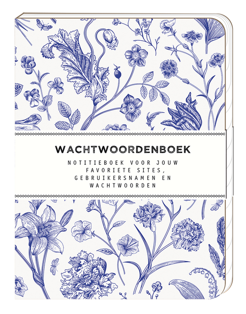 Carnet mots de passe Interstat couverture souple 120x160mm 144 feuilles Dutch Blue