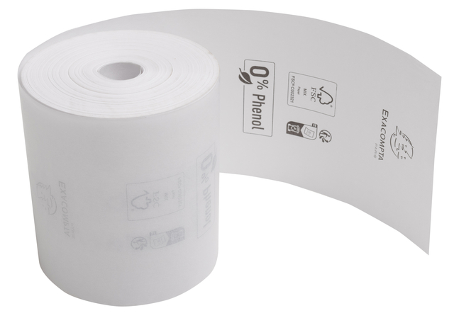 Bobine Exacompta 80mmx76m mandrin Ø12mm thermique sans phénol
