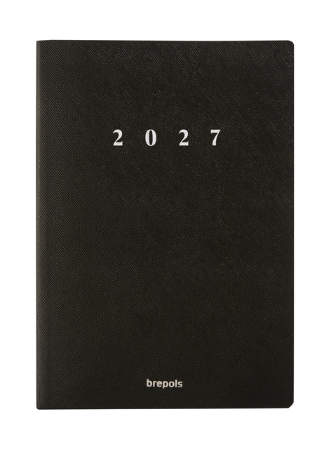Agenda 2027 Brepols Essential Urban 7 jours/2 pages noir