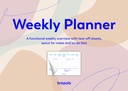 Planner Brepols Weekly A4 7 jours/1 page horizontal assorti