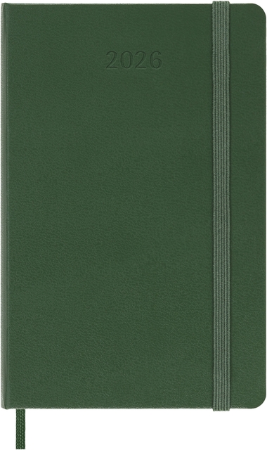 Agenda 2026 Moleskine Planner Weekly 12 mois 7 jours/1 page Pocket CR Myrtle green