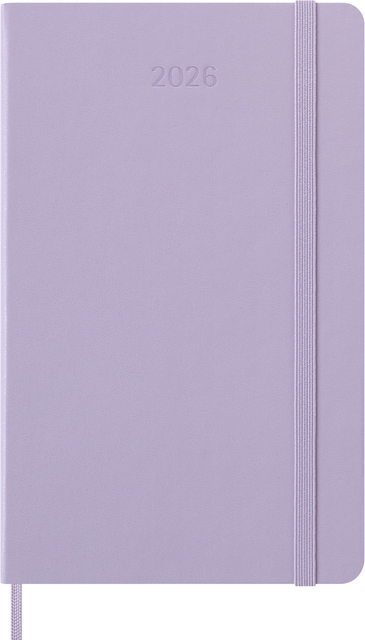 Agenda 2026 Moleskine 12M Planner Daily 1dag/1pagina large hc pastel lilac