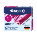Cartouche d'encre Pelikan 4001 rose 6 pièces