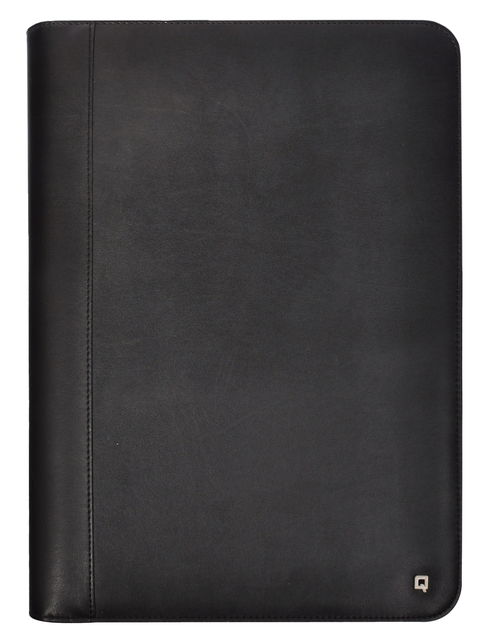 Conférencier DESQ A4 à fermeture éclair mécanisme anneaux noir