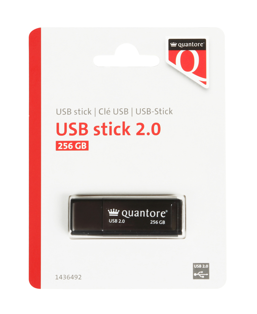 Clé USB 2.0 Quantore USB-A 256Go noir