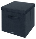 Boîte de rangement Leitz tissu avec couvercle 330x325x380mm gris 2 pièces