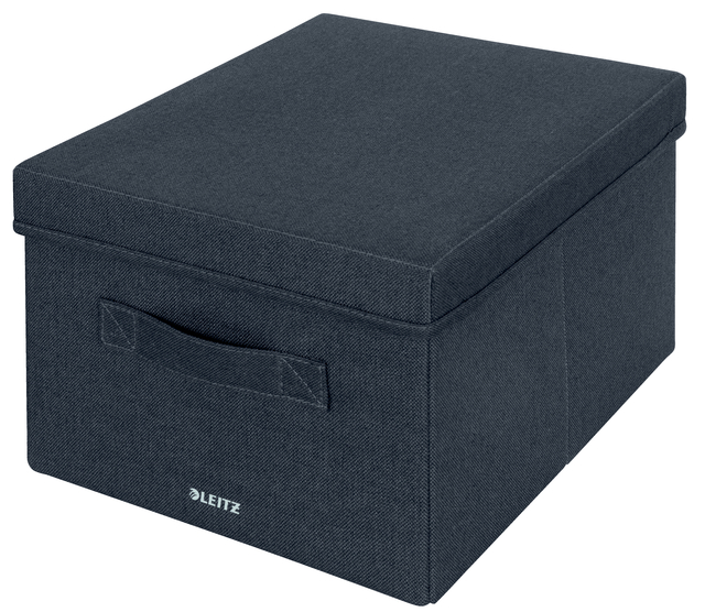 Opbergdoos Leitz gestoffeerd met deksel 285x203x380mm grijs 2 st