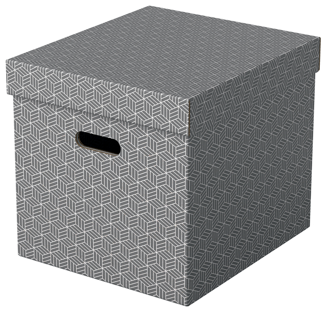 Opbergdoos Esselte home kubus 320x315x365mm grijs 3 stuks