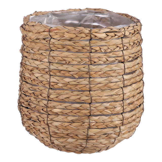 Plantenmand Mica Avalon zeegras rond lichtbruin 26x26cm
