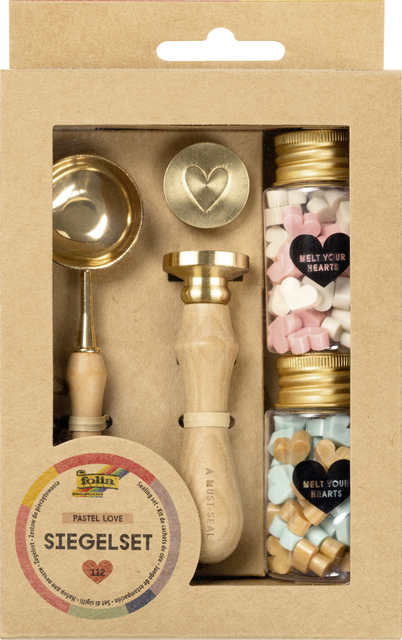 Waxzegelset Folia Pastel Love