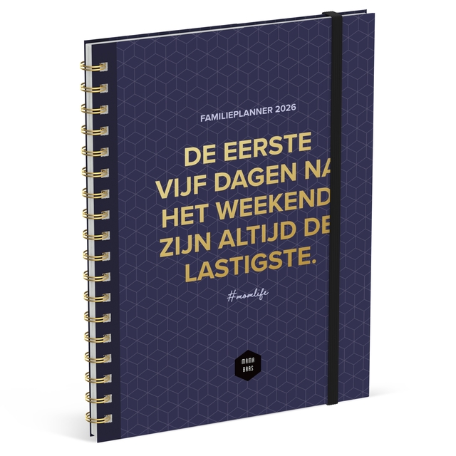 Agenda familial 2026 Lannoo 180x240 Mama Baas 7 jours/2 pages