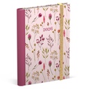 Agenda 2026 Lannoo 120x160 Flowers bouquet 7dagen/2pagina's roze