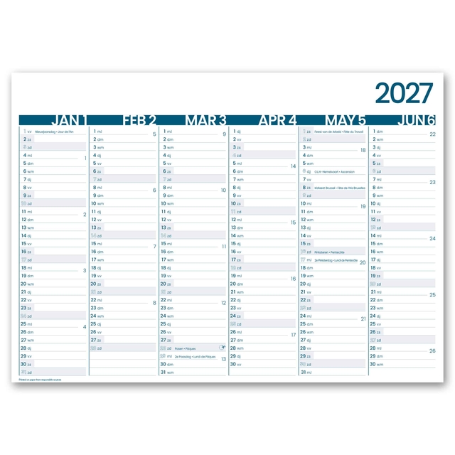 6-Maandkalender 2027 INNI Groot Memento 430x320mm
