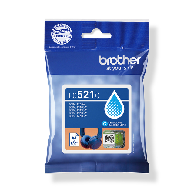 Cartouche d'encre Brother LC-521C bleu