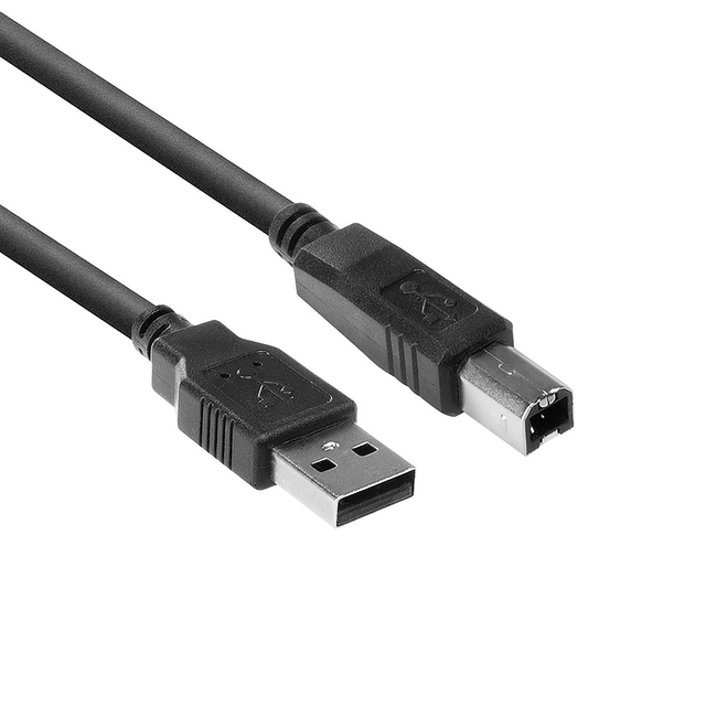 Kabel ACT USB USB-B 2.0 M zwart 3 meter
