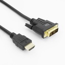 Câble ACT HDMI DVI 18+1 broche M/M noir 2m