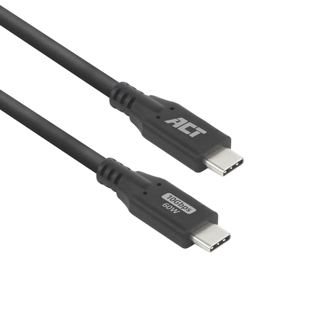 Kabel ACT USB-C 3.2 GEN.2 M/M zwart 2 meter