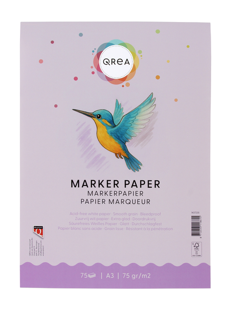 Bloc marqueur Qrea A3 75g 75 feuilles