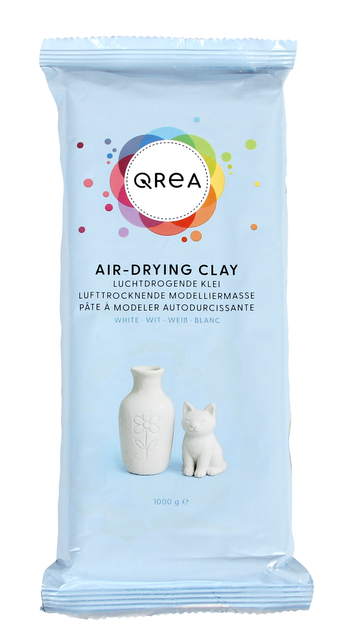 Pâte à modeler Qrea séchage à l'air blanc 1000g