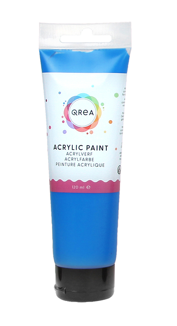 Acrylverf Qrea 120 ml primair blauw