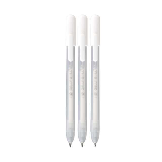 Gelschrijver Sakura Gelly Roll Classic 08 klikfunctie set à 3  wit