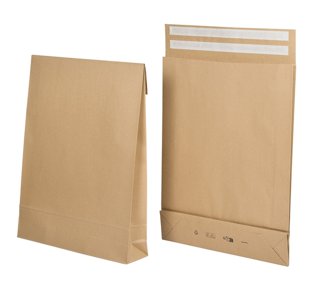 Enveloppe E-Commerce IEZZY 450x570x100+95mm avec fermeture retour brun 100 pièces
