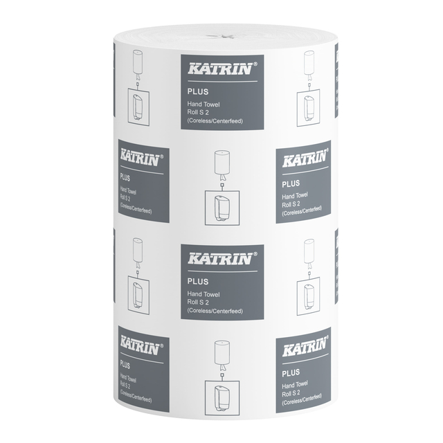 Poetspapier Katrin Plus klein 2-laags 240 vel wit 97494