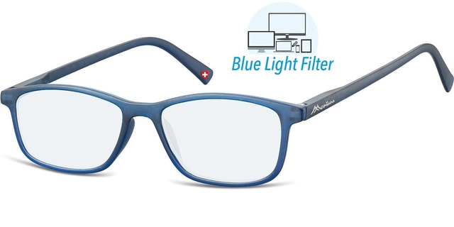 Leesbril  Montana +2.50 dpt blue light filter blauw