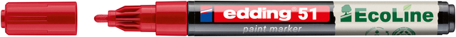 Paintmarker edding 51 EcoLine op waterbasis 1-2mm rood