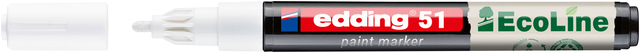 Paintmarker edding 51 EcoLine op waterbasis 1-2mm wit