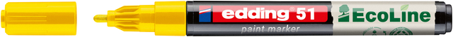 Paintmarker edding 51 EcoLine op waterbasis 1-2mm geel