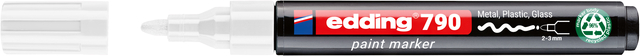 Marqueur peinture edding 790 PCR à base d'alcool 2-3mm blanc