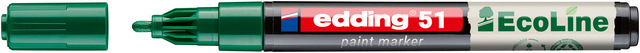 Paintmarker edding 51 EcoLine op waterbasis 1-2mm groen