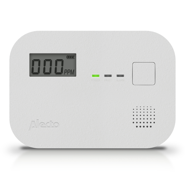 Détecteur de monoxyde de carbone Alecto 10 ans capteur et écran COA3910 blanc