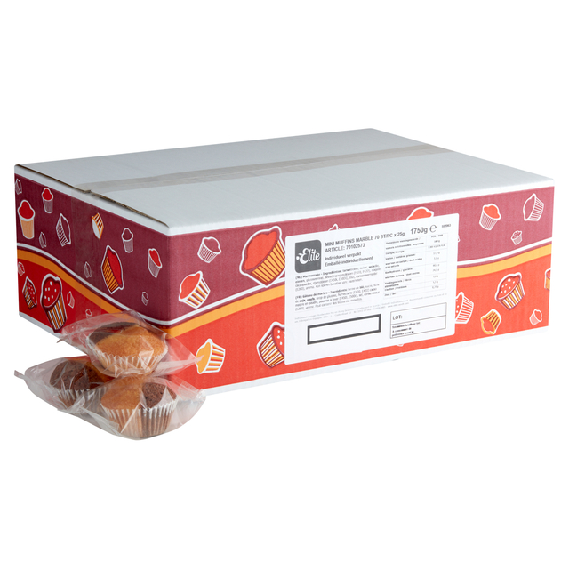 Muffins Elite mini marble 70 stuks