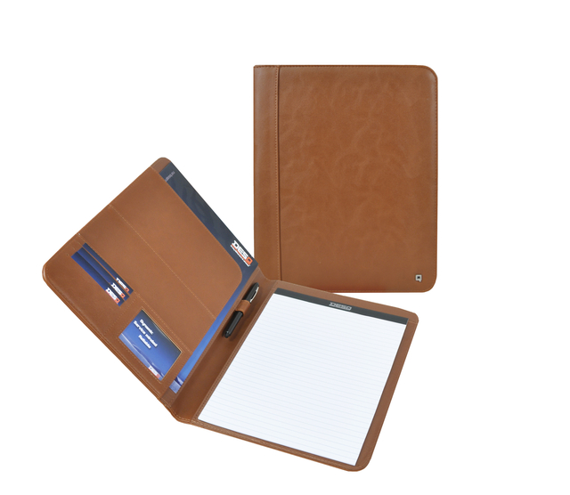 Schrijfmap DESQ A4 kunstleder bruin