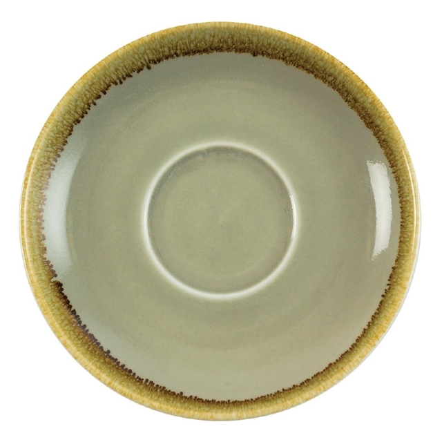 Soucoupe cappuccino Olympia Kiln Ø16cm 6 pièces vert mousse
