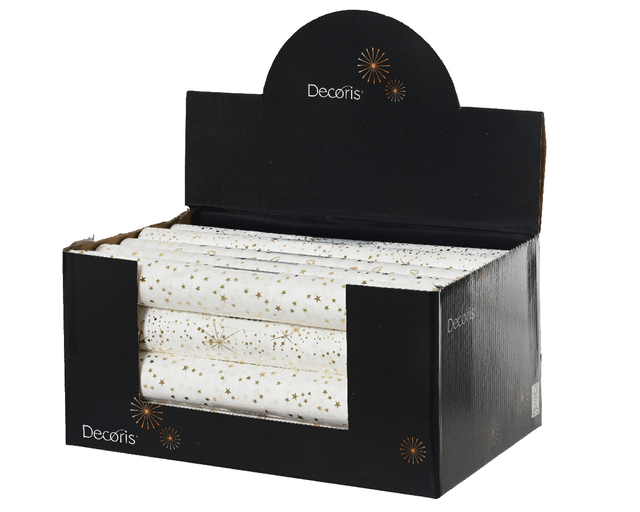 Chemin de table Decoris polyester 200x35cm 3 dessins assorti