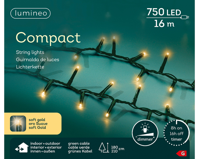 Guirlande de Noël Lumineo LED 1600cm