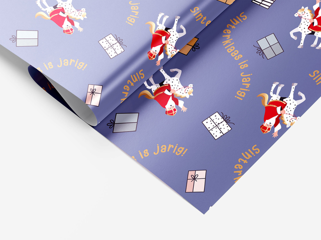 Papier cadeau Sint & Co 200x70cm assorti