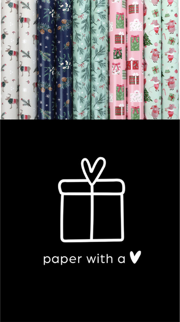 Papier cadeau Winter Wonders 200x70cm assorti