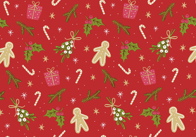 Rouleau pour appareil Gingerbreadman rouge 200mx30cm