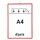 Zichtpanelenframe hangend Tarifold A4 rood 5 stuks