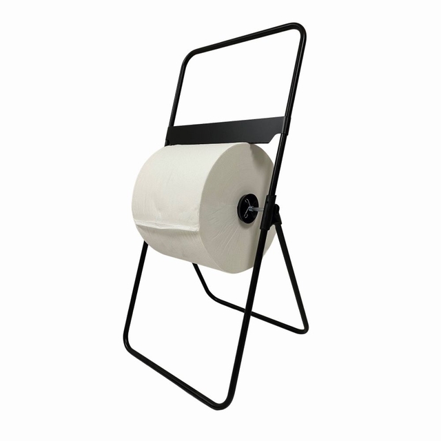 Poetspapierdispenser Euro Products V1 vloerstandaard zwart 438305