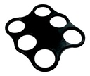 Plateau porte-gobelets Sensations pour 6 gobelets noir
