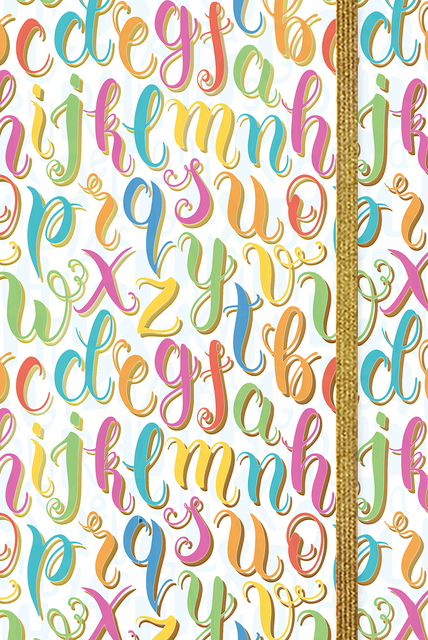 Notitieboekje letters/TC/150-110mm/Multi/Papier