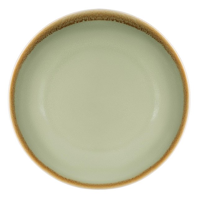 Assiette Olympia Kiln plate Ø23cm 6 pièces vert mousse