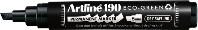 Marqueur permanent Artline 190 Dry Safe Eco biseau 2-5mm noir